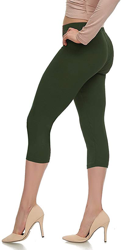 Extra Soft Capri Leggings with High Wast - 20 Colors - Plus