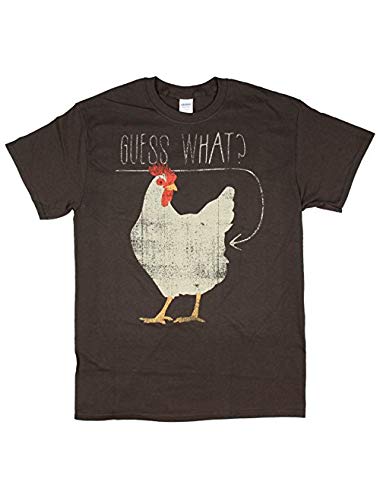 Guess What? Chicken Butt Graphic T-Shirt Brown, brown