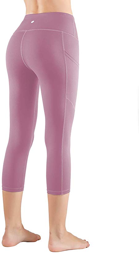 ESPIDOO High Waist Yoga Pants with Pockets for Women Tummy Control Non See-Through 4 Way Stretch Yoga Leggings