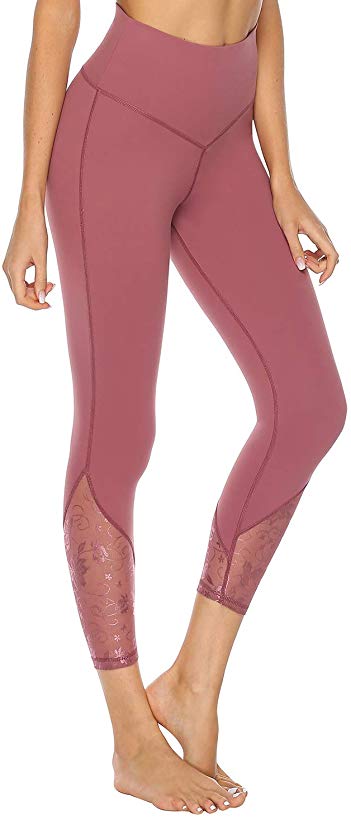 JOYSPELS Fashion Leggings for Women Embroidery Design Soft & Breathable Workout Pants