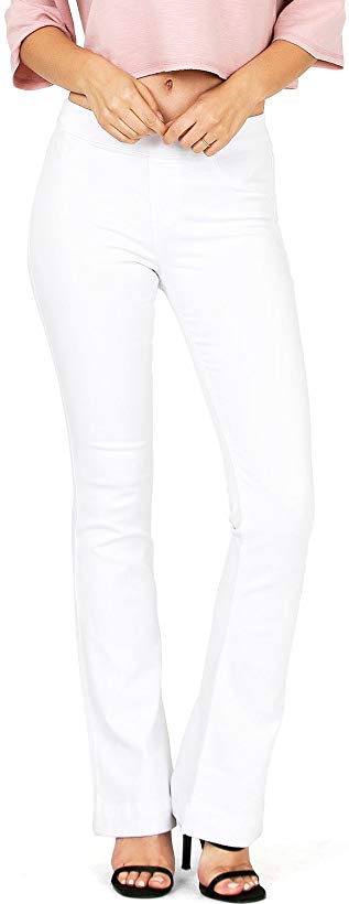 Cello Women's Juniors Mid Waist Skinny Fit Bootcut Pants