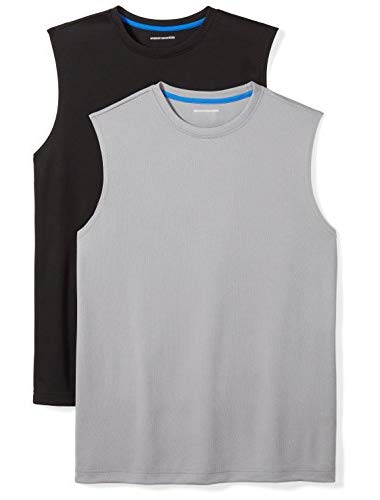 Amazon Essentials Men's 2-Pack Performance Muscle T-Shirts