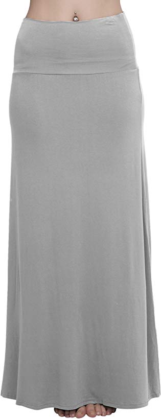 EXCHIC Women's Bohemian Style Print Long Maxi Skirt