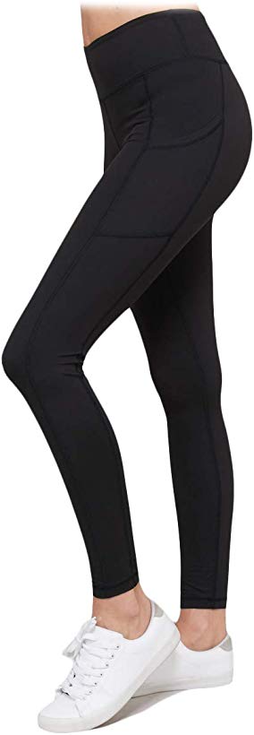 HYKEE High Waist Tummy Control Buttery Soft Non-See-Through 4-Way Stretch Leggings