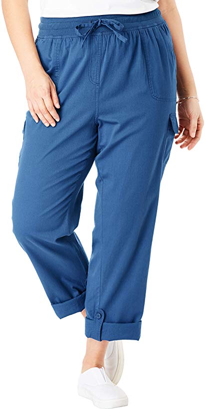 Woman Within Women's Plus Size Petite Convertible Length Cargo Pant